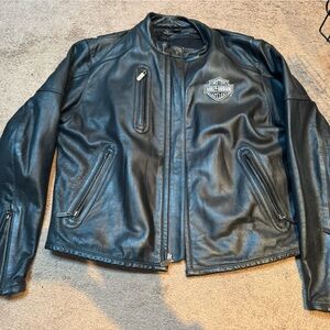 Harley Davidson, large leather jacket